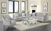 CoasterElevations 508461-S3 Avonlea - 3 Piece Upholstered Sloped Arm Sofa Set Velvet - Pearl Silver