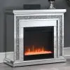 CoasterEssence 991047 Lorelai - Mirrored Freestanding Electric Fireplace - Silver