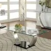 Furniture of America CM4728C Roxo - Coffee Table - Satin Plated / Black