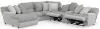 Jackson Furniture Industries 619/34/37/38/39/35/32-18 Jackson Furniture Industries 619/34/37/38/39/35/32-18 Abraxas - 6 Piece Power Reclining Sectional With Lay-Back Chaise And 2 Reclining Seats (LSF Chaise) - Moonstruck