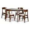New Classic 40-331N-D4C Morocco - 5 Piece Dining Room Set (Rectangle Dining Table & 4 Chairs) - Natural