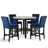 New Classic 41-400-BLC4C New Classic 41-400-BLC4C Celeste - Round Counter Table & 4 Chairs - Blue
