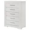 Coaster Fine Furniture 224945 Ives - 5-Drawer Bedroom Chest Of Drawers - White High Gloss