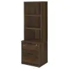 Coaster Fine Furniture 802713 Westpark - 3-Shelf Bookcase USB And Lockable Drawer - Dark Pine