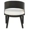 Coaster Fine Furniture 115393 Leandro - Upholstered Dining Arm Chair (Set of 2) - Burnished Black / Cream