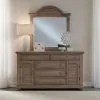 Liberty Furniture 607N-BR-DM Summer House - Dresser & Mirror - Sand Dune