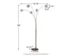 Ashley Furniture L725089 Winter - Metal Arc Lamp  - Silver Finish