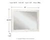 Ashley Furniture B181-36 Paxberry - Bedroom Accent Mirror - Whitewash