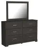 Ashley Furniture B2589/31/36/44/71/96 Ashley Furniture B2589/31/36/44/71/96 Belachime - 5 Pc. - Dresser, Mirror, Chest, Queen Panel Bed - Black