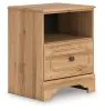 Ashley Furniture PCB1075-91 Aleaport - One Drawer Night Stand - Warm Brown