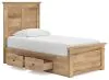 Ashley Furniture PCB1170B30 Ashley Furniture PCB1170B30 Makidern - Twin Panel Storage Bed With 2 Under Bed Storage Units - Tan