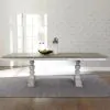 Liberty Furniture 661W-CD-TRS Whitney - Trestle Table - Antique Linen / Weathered Gray