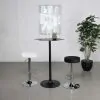 CoasterEssence 182230 Keanu - Curved Cloud-Shaped Bistro Bar Table - Black