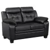 CoasterEveryday 506551-S2 Finley - 2 Piece Upholstered Padded Arm Tufted Sofa Set - Black