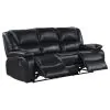 Coaster Fine Furniture 610244-S2 Camila - 2 Piece Upholstered Motion Reclining Sofa Set - Black