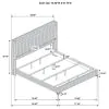 Coaster Fine Furniture 224991KE Lucia - Upholstered Eastern King Panel Bed - Gray