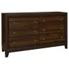Coaster Fine Furniture 223441KW-S4 Welsley - 4 Piece California King Bedroom Set - Walnut