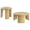 Coaster Fine Furniture 708508-S2 Artina - 2 Piece Rattan Coffee And End Table Set - Natural