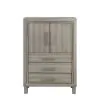 New Classic B1248-071 Lennox - Door Chest With Shoe Storage & LED Light - Gray