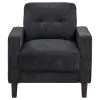 Coaster Fine Furniture 509983 Bowen II - Fabric Upholstered Track Arm Chair - Steel Gray