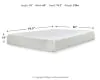 Sierra Sleep® by Ashley M69931 10 Inch Chime Memory Foam - Queen Mattress - Inner Spring - White