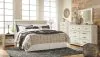 Ashley Furniture B331/58/B100-66 Ashley Furniture B331/58/B100-66 Bellaby - King Panel Headboard with Bolt on Metal Frame - Whitewash