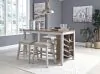 Ashley Furniture D394/32/024(4) Ashley Furniture D394/32/024(4) Skempton - 5 Pc. - Counter Table, 4 Upholstered Stools - White