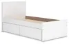 Ashley Furniture EB9630B10 Ashley Furniture EB9630B10 Onita - Twin Panel Platform Bed With 1 Side Storage - White