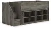 Ashley Furniture B4480B25 Ashley Furniture B4480B25 Frandern - Twin Loft Bed With 2 Bookcase Storages - Gray