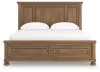Ashley Furniture PCB779B13 Feddinger - California King Panel Storage Bed - Medium Brown