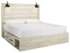 Ashley Furniture B192B19 Ashley Furniture B192B19 Cambeck - King Panel Bed With Side Storage Drawers - Whitewash