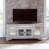 Liberty Furniture 244-TV74 Magnolia Manor - Entertainment TV Stand (Glass Doors) - Antique White