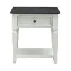Liberty Furniture 417-OT1020 Allyson Park - Drawer End Table - Wirebrushed White / Charcoal