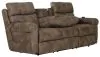 Jackson Furniture Industries 63015-1301/28-1302/28 Tranquility - Power Headrest Power Lay Flat Reclining Sofa With DDT / CR3 Heat / Massage / Lumbar - Pewter