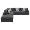 CoasterEssence 551324-SET Serene - 6 Piece Upholstered Modular Sectional Sofa - Charcoal