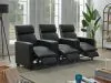 CoasterEveryday 600181-S3B Toohey - 3 Piece Upholstered Tufted Recliner Living Room Set - Black