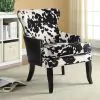 CoasterEssence 902169 Trea - Cowhide Print Upholstered Accent Chair - Black And White