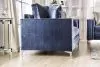 Furniture of America SM2687-SF Jodie - Sofa - Satin Blue / Silver