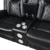 New Classic U1769V-25P2-BLK New Classic U1769V-25P2-BLK Orion II - Console Loveseat With Power Headrest & Footrest - Black