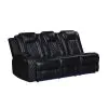 New Classic U1769V-L30P2-BLK Orion II - LAF Sofa With Power Headrest & Footrest - Black