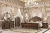 New Classic 00-2477-16N New Classic 00-2477-16N Bella Notte - 6/6 Western King 6 Piece Set Padded Sleigh Bed - Cherry
