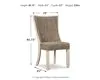 Ashley Furniture D647-02 Bolanburg - Dining UPH Side Chair (Set of 2) - Lattice Back - Brown / Beige