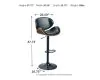 Ashley Furniture D120-530 Bellatier - Tall UPH Swivel Barstool - Brown
