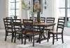 Ashley Furniture D634/35/01(4) Ashley Furniture D634/35/01(4) Wildenauer - 9 Pc. - Extension Table, 8 Side Chairs - Brown / Black