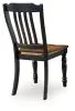 Ashley Furniture PCD619-01 Clorazi - Dining Room Side Chair (Set of 2) - Black / Brown