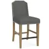 Riverside Furniture 92617 Riverside Furniture 92617 Mix-N-Match Chairs - Clipped Top Upholstered Stool (Set of 2) - Dark Gray