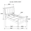 CoasterEveryday 202091T Carlton - Wood Twin Panel Bed - Cappuccino