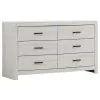 CoasterEveryday 207053 Brantford - 6-Drawer Dresser - Coastal White