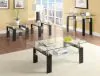 CoasterEveryday 702287 Dyer - 1-Shelf Square Glass Top Side End Table - Black