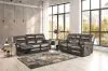 Furniture of America CM9908DG-LV-PK Josias - Loveseat - Dark Gray Leatherette